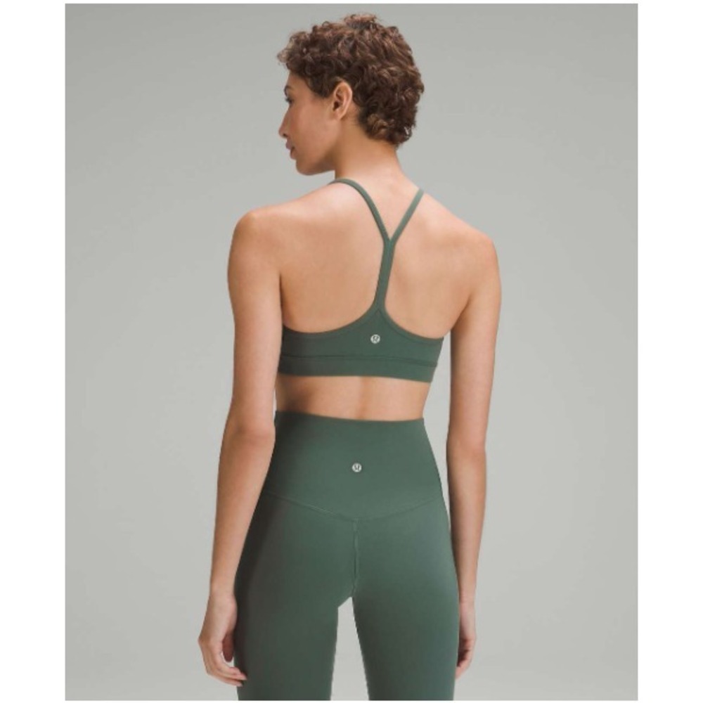 Lululemon-Flow Y Bra Nulu-Dark Forest